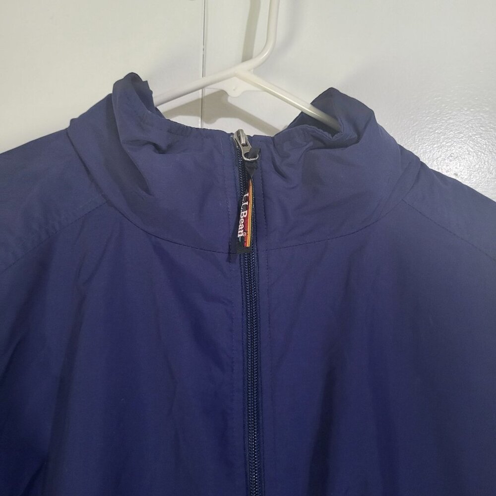 L.L. Bean Women's 2XL Lightweight Windbreaker Navy Blue Nylon Jacket Vintage VTG - Picture 5 of 11